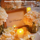 شمعة كهربائية بدون لهب لمحبي الشموع تعطي جو رومانسي تعمل ببطارية صغيرة