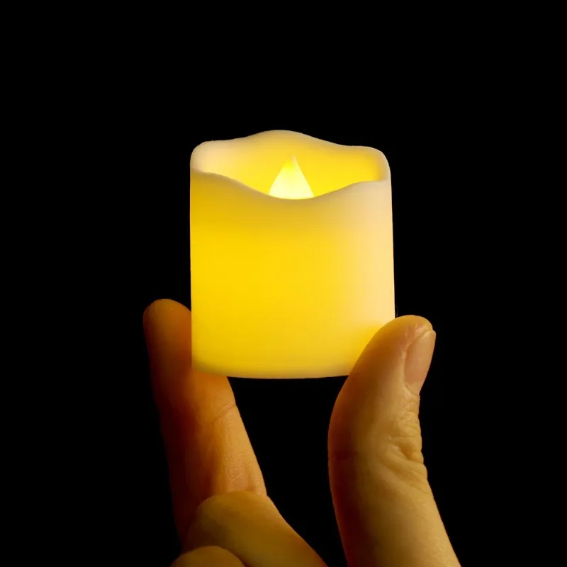 شمعة كهربائية بدون لهب لمحبي الشموع تعطي جو رومانسي تعمل ببطارية صغيرة