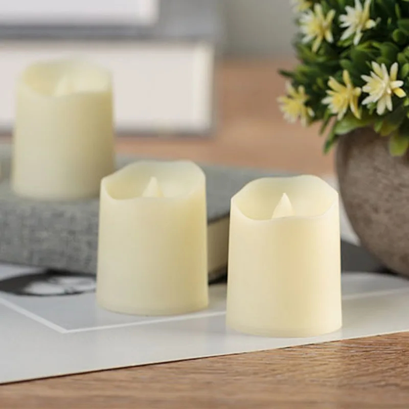 شمعة كهربائية بدون لهب لمحبي الشموع تعطي جو رومانسي تعمل ببطارية صغيرة