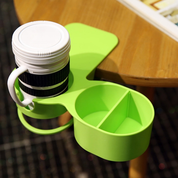 مشبك حامل الأكواب والمجات للمكتب بطبق جانبي