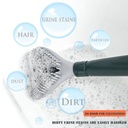 فرشة تواليت سيليكون مزودة بخزان لسائل التنظيف ويمكن  تعليقها علي الحائط م