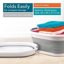 باسكت غسيل سيليكون قابل للطي و مضاده للانزلاق  38 لترو يد لسهوله الحمل