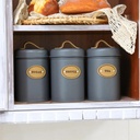 طقم تخزين 3 قطع بغطاء للشاي والقهوة والسكر نفس المقاس بسعة 500 مل