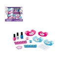 شنطه طلاء الاظافر للاطفال 14 قطعه بألوان عصريه و جليتر