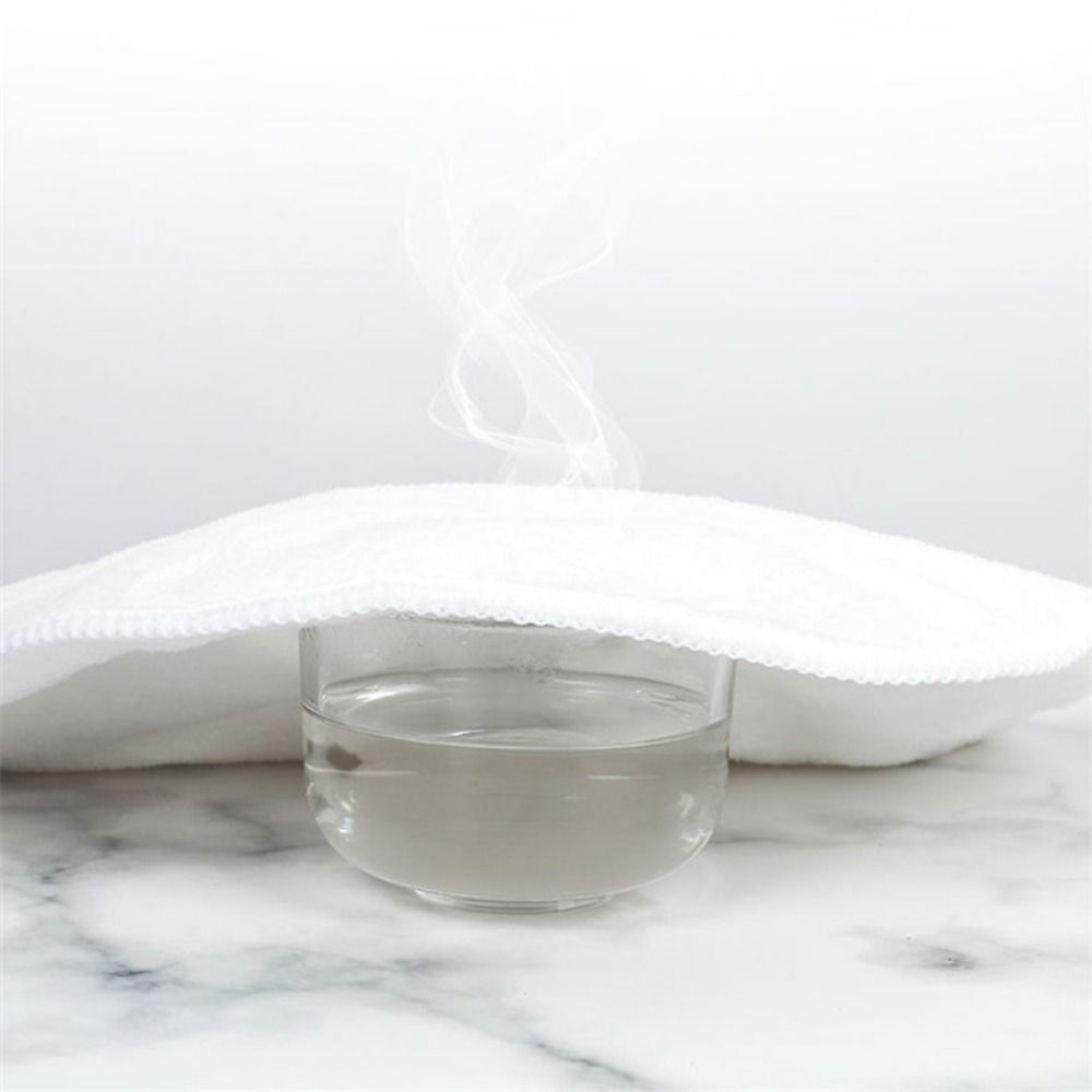 فوطة بخار قطنية مزدوجة وسميكة علي شكل قناع للوجه