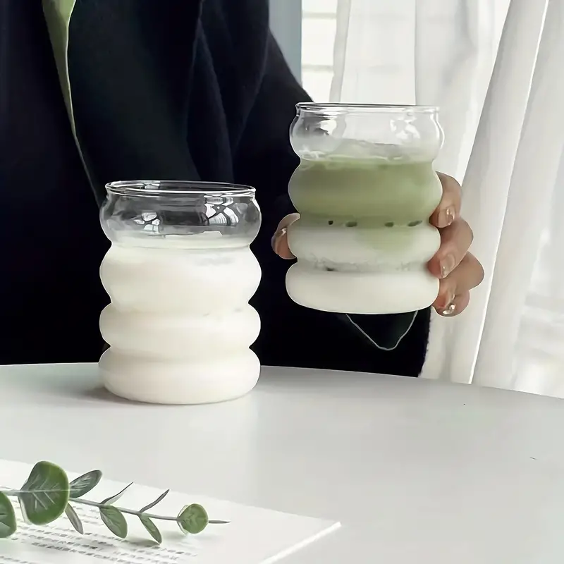 مج بومبيه زجاجي بايركس طويل للايس كوفي والعصائر المثلجة والكابتشينو