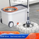 جردل بعجلتين وممسحة دوارة  360 درجة وحلة عصر ستانلس ستيل قوية تسهل عليكي تنظيف احترافي للارضيات المنزلية