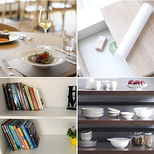 رول بطانة شفاف 3 متر وتربروف للأرفف والأدراج مانع للانزلاق قابل للقص والغسل