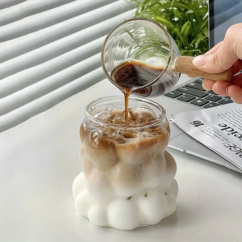 مج بابلز 400 ملي زجاج شفاف لشرب وتقديم العصائر والنسكافيه والايس كوفي