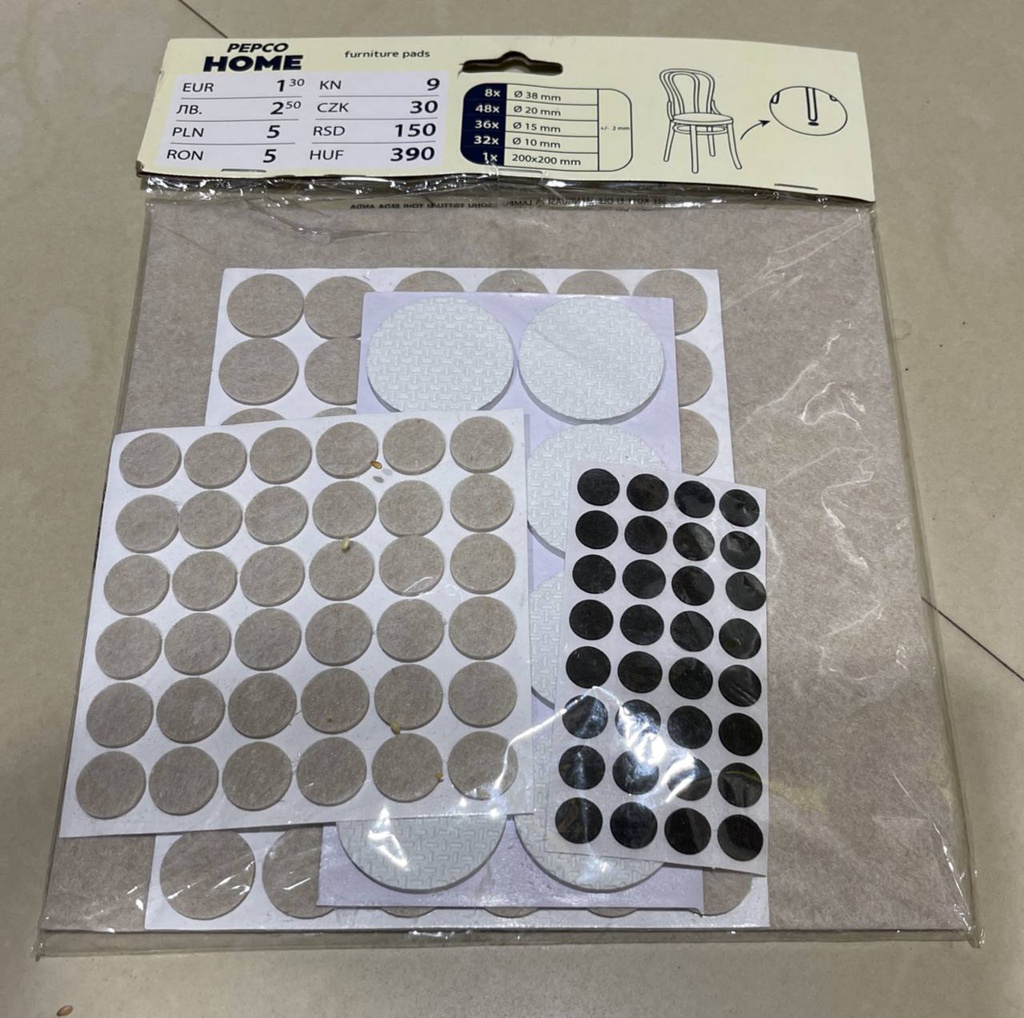 حامي خدش البركيه و الارضيات طقم 125قطعة مقاسات مختلفة