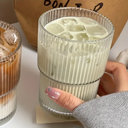 كوباية زجاج مضلعة 300 ملي لشري الشاي والنسكافيه والعصائر