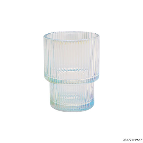 كوباية زجاج مضلعة 300 ملي لشري الشاي والنسكافيه والعصائر