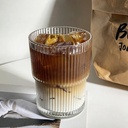 كوباية زجاج مضلعة 300 ملي لشري الشاي والنسكافيه والعصائر