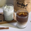 كوباية زجاج مضلعة 300 ملي لشري الشاي والنسكافيه والعصائر