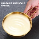 مجموعه طاسات استانليس ستيل ذهبي لتسوية وتقديم الطعام  بشكل شيك بيد 4 قطع