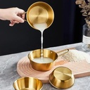 مجموعه طاسات استانليس ستيل ذهبي لتسوية وتقديم الطعام  بشكل شيك بيد 4 قطع