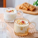 كوباية 300 ملي زجاج مضلع شفاف بيد بابلز لشرب الشاي والقهوة والعصائر