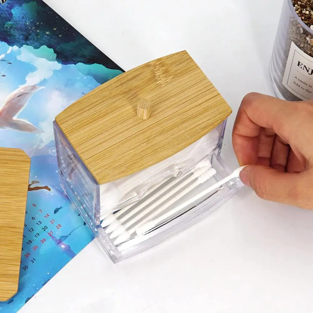 صندوق اكليريك شفاف لتنظيم وحمل الاعواد القطنية وسلكات الاسنان واسفنجات الميكاب