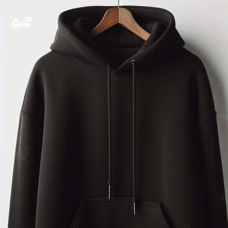 Good Vibes هودي اوفر سايز قطن بكابيشو باللون البيج  للرجال والنساء