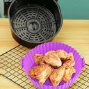 قالب ايرفراير سيليكون مستديرة الشكل مقاومة للحرارة باتنين يد لسهولة الحمل