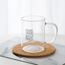 كوباية جود مورنينج 420 مللي زجاج شفاف لشرب الشاي والنسكافيه والعصائر