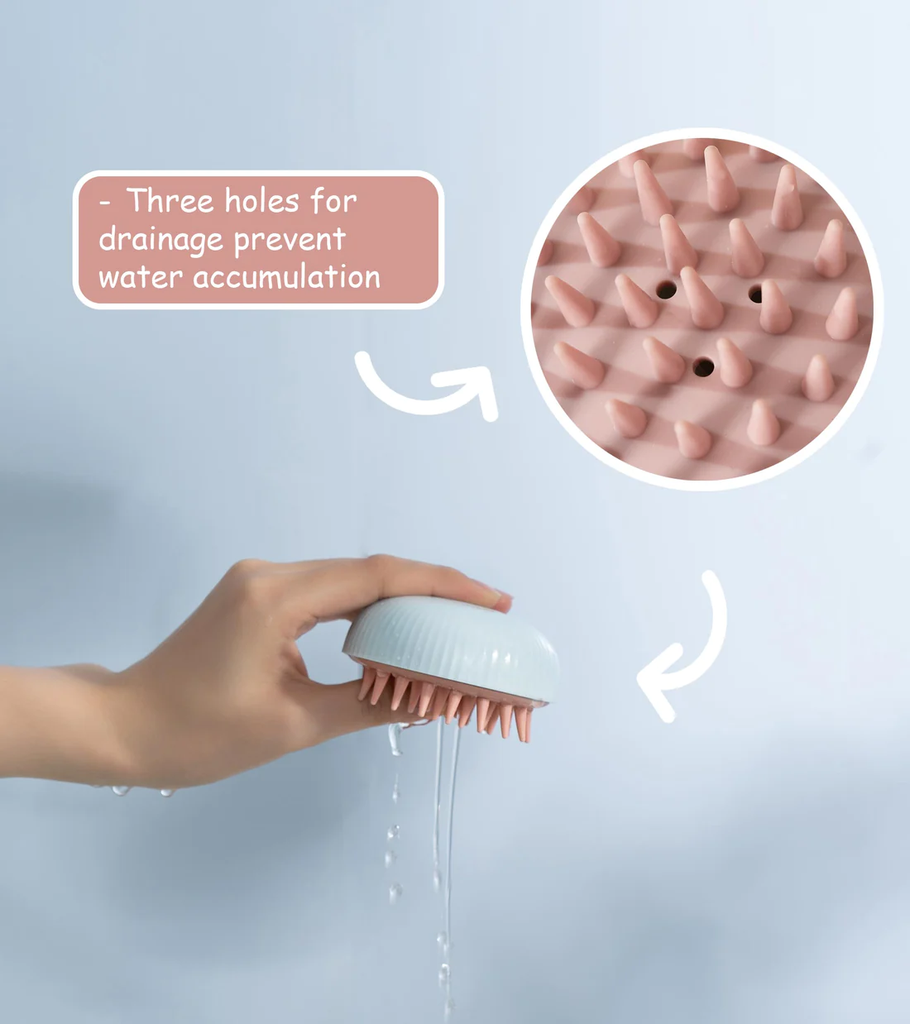 فرشه مساج و تدليك الشعر سيليكون لتنشيط الدوره الدمويه و العنايه بفروه الرأس