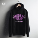 Believe in Your Selfهودي اوفر سايز قطن بكابيشو باللون الاسود للرجال والنساء