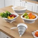 قمع بيد للزيوت والسوائل من السيليكون قابل للطي