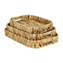 طقم صواني رتان بيد  3 قطع بمقاسات مختلفة لحمل وتنظيم الطعام وادوات العناية بالبشرة وديكور لمنزلك