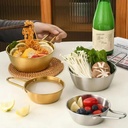 مجموعه طاسات استانليس ستيل ذهبي لتسوية وتقديم الطعام  بشكل شيك بيد 4 قطع