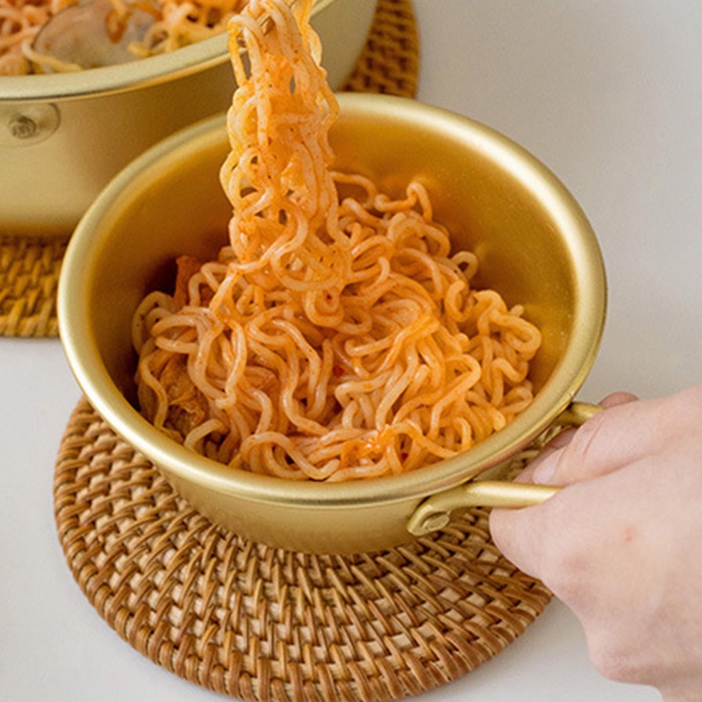 مجموعه طاسات استانليس ستيل ذهبي لتسوية وتقديم الطعام  بشكل شيك بيد 4 قطع