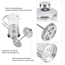 ماكينة يدوية لصنع وتحضيرالقهوة الفرنسية 350 ملي تعمل بالضغط زجاج بحامل استانليس بيد قابل للفك