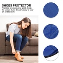 واقي احذية محمول قابل للطي بدون استخدام اليدين مقاوم للماء وقابلة لاعادة الاستخدام للسفر والعمال المنزليين و للمنزل