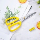 مقص مطبخ استانليس ستيل بمقبض بلاستيك مريح لليد لتقطيع القماش والخضروات واللحوم