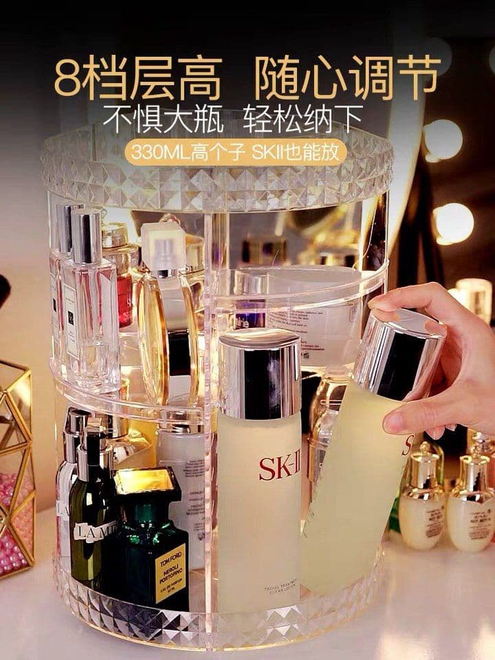 منظم ميك أب دوار 3 دور من الأكلريك الشفاف