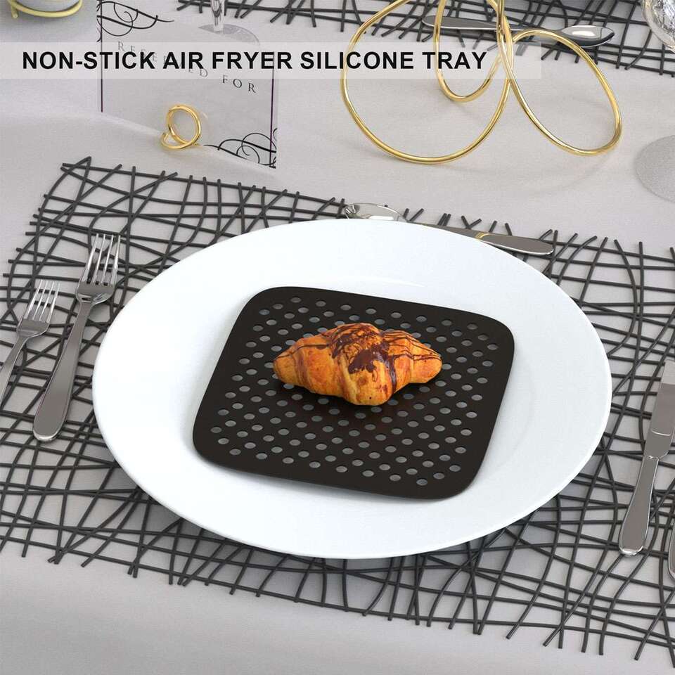 بطانة وقاعدة سيليكون مربعة للاير فراير غير لاصقة قابلة لاعادة الاستخدام