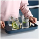 كوباية زجاج مزخرفة بيد الوان  لشرب وتقديم الشاي والعصائر بشكل شيك 260 ملي