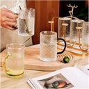 كوباية زجاج مزخرفة بيد الوان  لشرب وتقديم الشاي والعصائر بشكل شيك 260 ملي