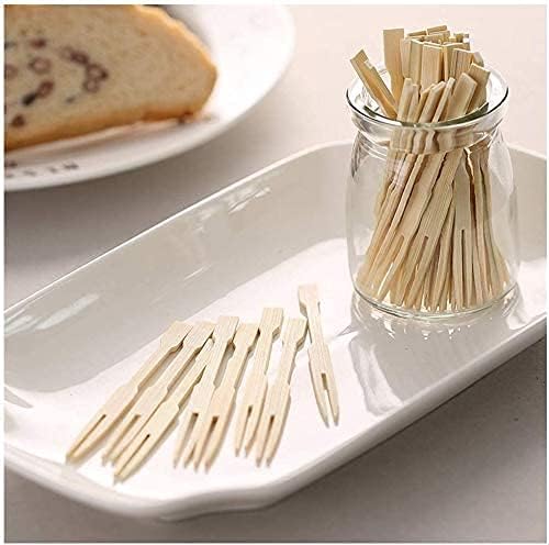 شوك مقبلات خشبية للمقبلات والكوكتيل والفواكه والمعجنات والزلابية