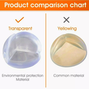 مجموعة حامي زوايا سليكون شفاف لحماية الاطفال من الاصابات الحادة 4 قطع