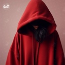 Unisex هودي اوفر سايز قطن باللون الأحمر