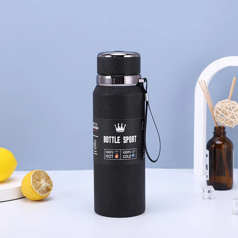 800 ترمس حراري استانليس ستيل حافظ للحرارة بغطاء محكم الغلق و مصفاه ويد لسهولة الحمل وقت السفر والرحلات ملي