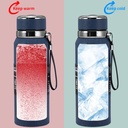 800 ترمس حراري استانليس ستيل حافظ للحرارة بغطاء محكم الغلق و مصفاه ويد لسهولة الحمل وقت السفر والرحلات ملي