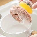 فرشة بخزان للصابون وليفة مواعين قابله للتفكك لتسهيل عملية غسيل الأطباق