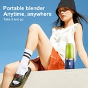 خلاط و مج فواكه وخضروات محمول يو اس بي 520 ملي لعمل العصائر والمشروبات الصحية