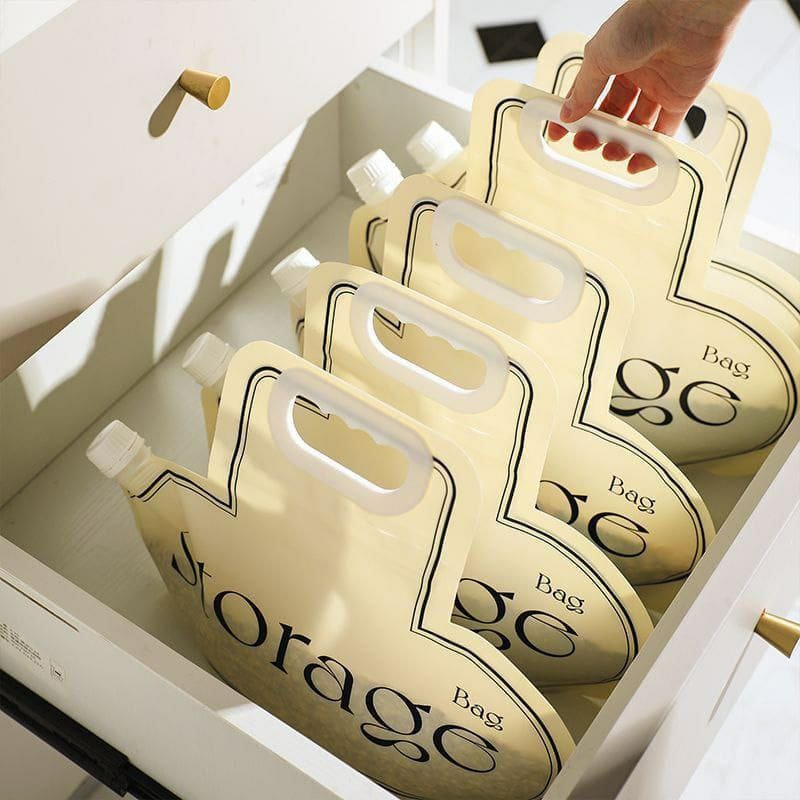 كيس وتربروف بيد كبير الحجم بغطاء محكم الغلق لتخزين الأرز والحبوب والبقوليات