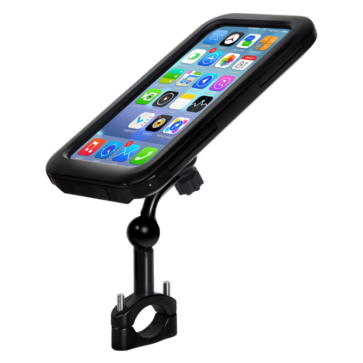 حامل موبايل ووتر بروف دوار للموتسيكلات والعجل ثابت وقوي باطار شفاف للشاشة واضحة