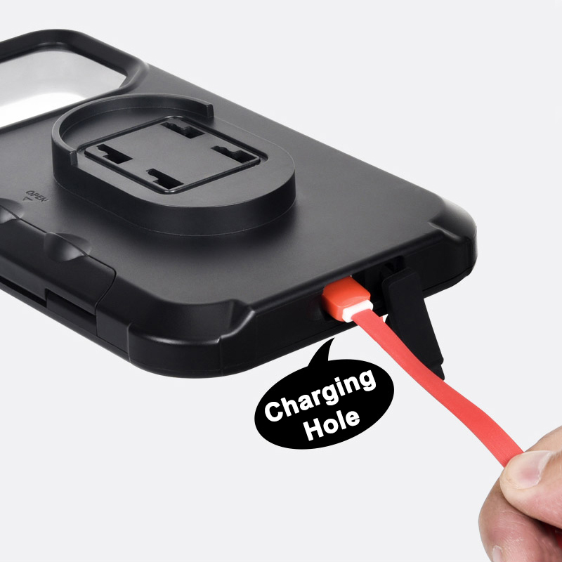 حامل موبايل ووتر بروف دوار للموتسيكلات والعجل ثابت وقوي باطار شفاف للشاشة واضحة