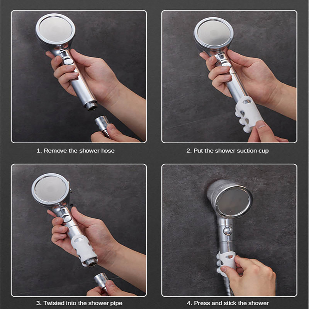 حامل وماسك لسماعة الدش سليكون شفط بيتثبت في الحائط