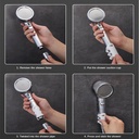 حامل وماسك لسماعة الدش سليكون شفط بيتثبت في الحائط